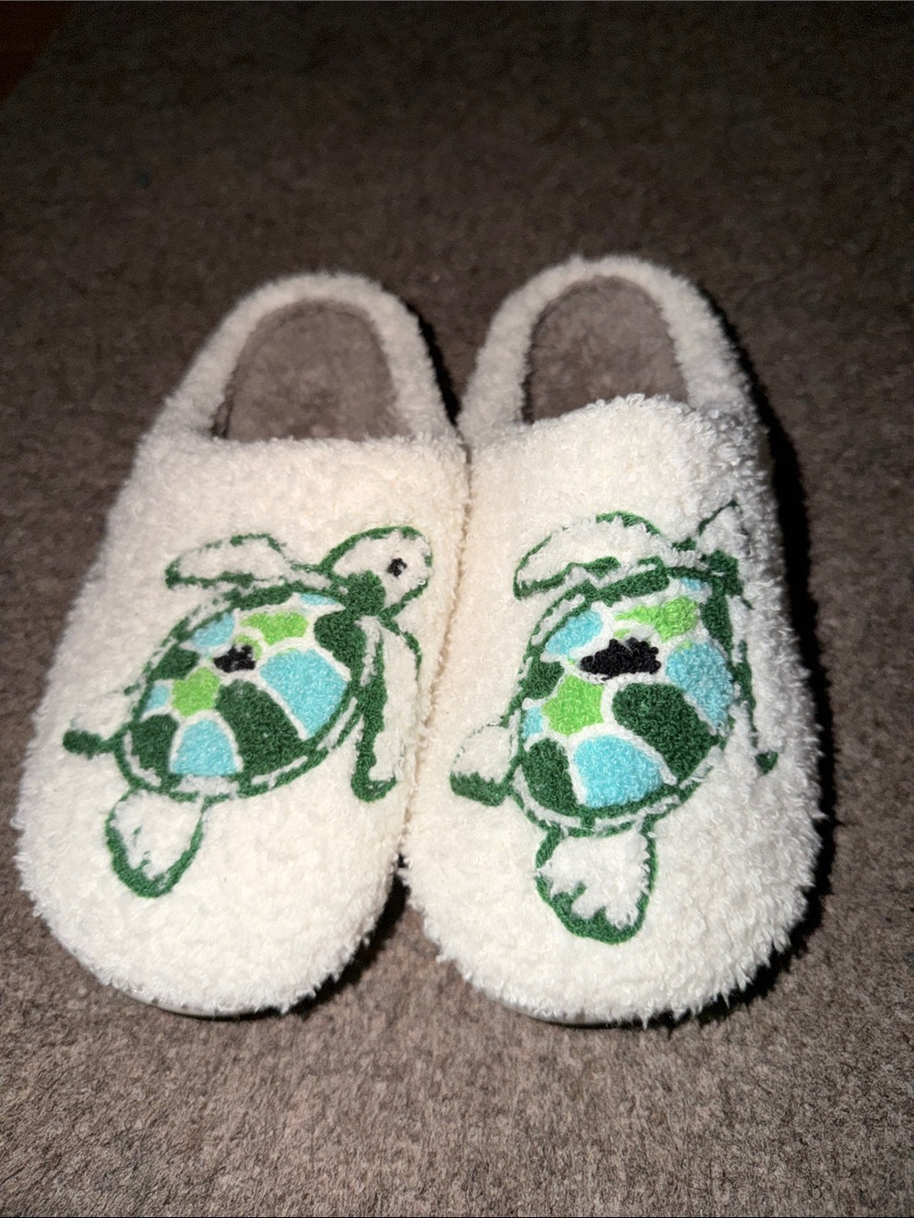 Cozy Cream Turtle Slippers